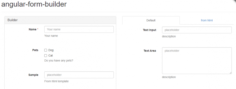bootstrap builder with forms